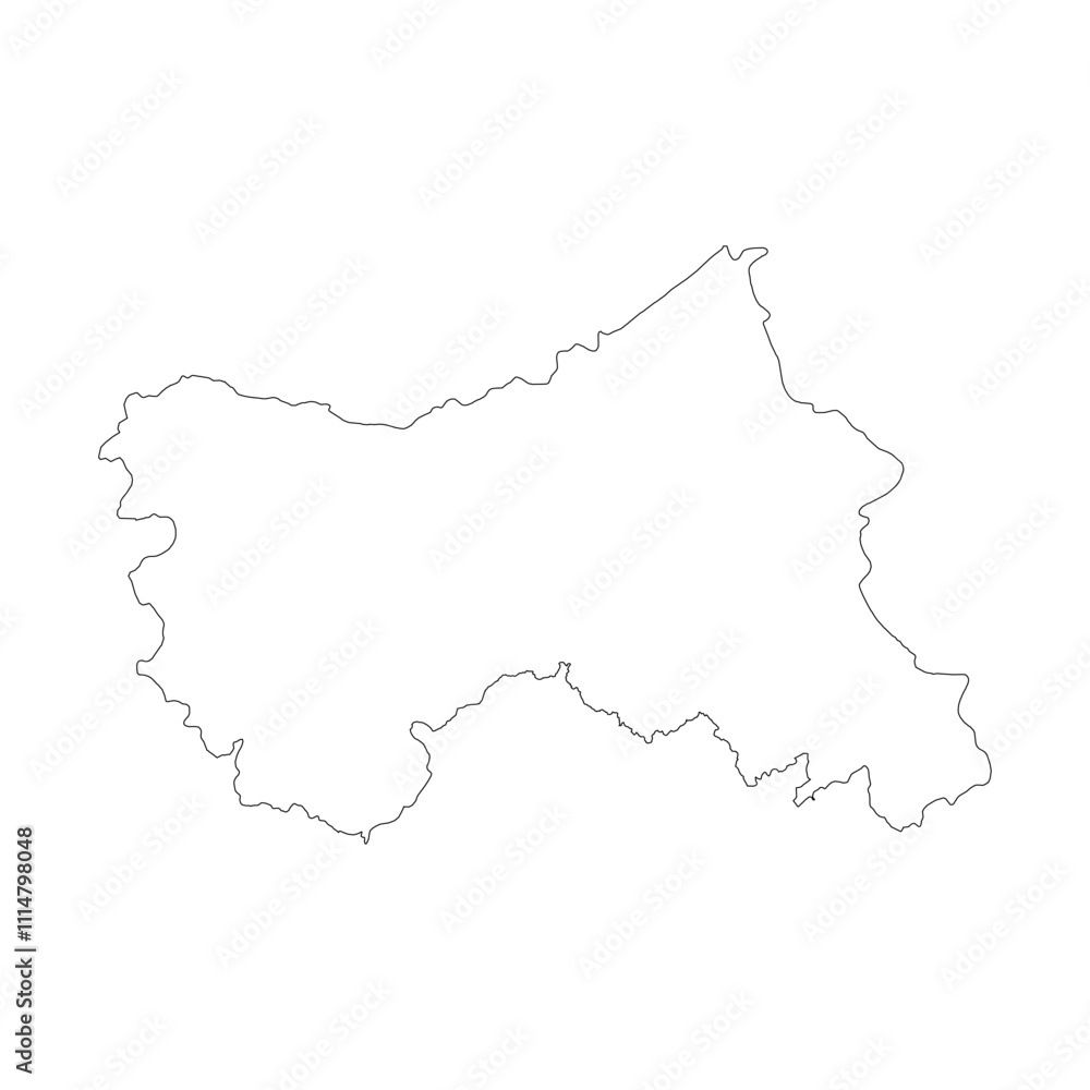 Obraz premium Jammu and Kashmir state blank outline map