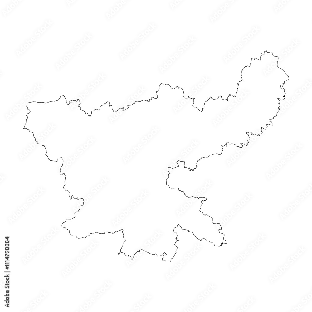 Obraz premium Jharkhand state blank outline map