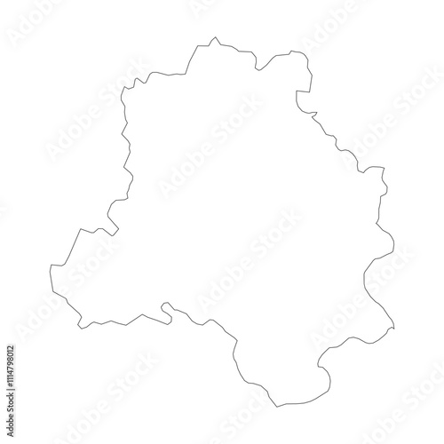 Delhi state blank outline map