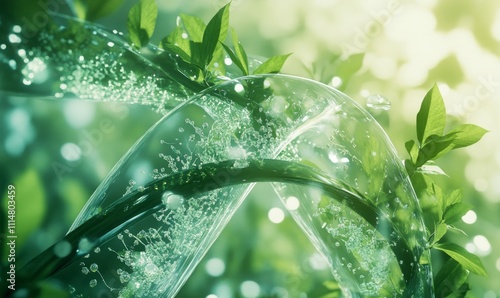 Wallpaper Mural Visualization of bioelectricity technology convert organic materials into clean, renewable electricity. Torontodigital.ca