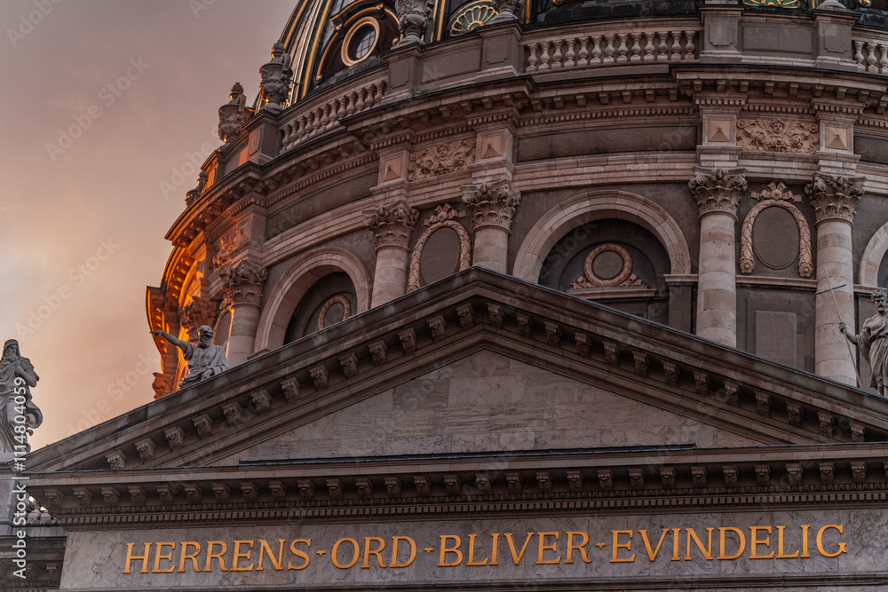 Obraz premium Beautiful Frederik's Church in Copenhagen
