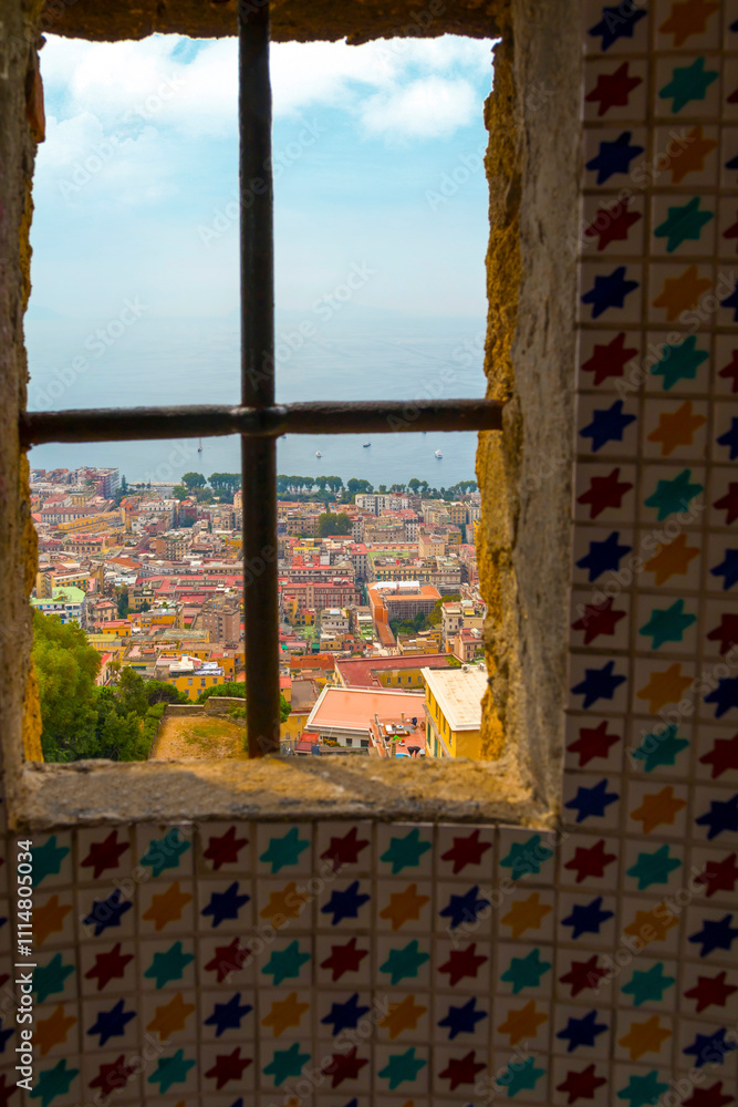 Captured from Sant'Elmo Castle, this photo reveals Naples’ vast cityscape, historic architecture, and iconic Mount Vesuvius framed by the Italian sky