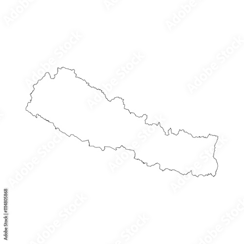 Nepal blank outline map