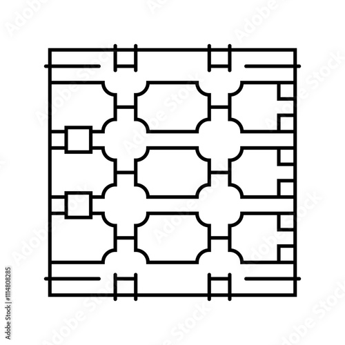 photonics quantum technology line icon vector. photonics quantum technology sign. isolated contour symbol black illustration