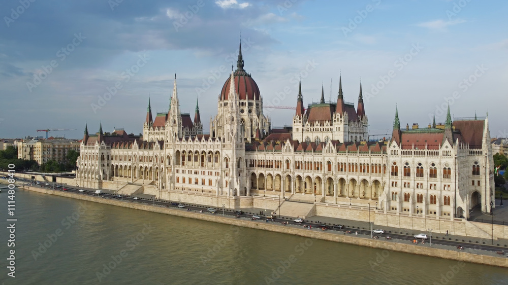 Fototapeta premium Budapest city and Danube river