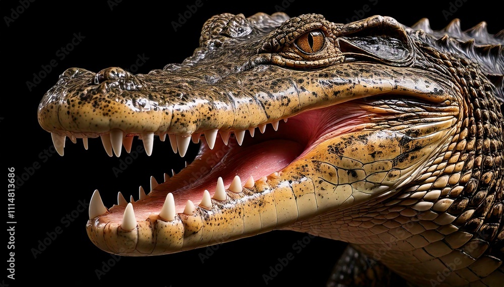 Obraz premium Mouth of a huge crocodile