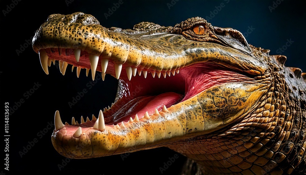 Obraz premium Mouth of a huge crocodile