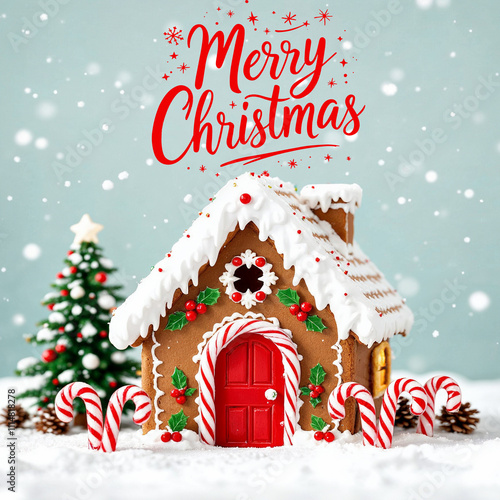 Festive Merry Christmas and New Year holiday poster banner design
