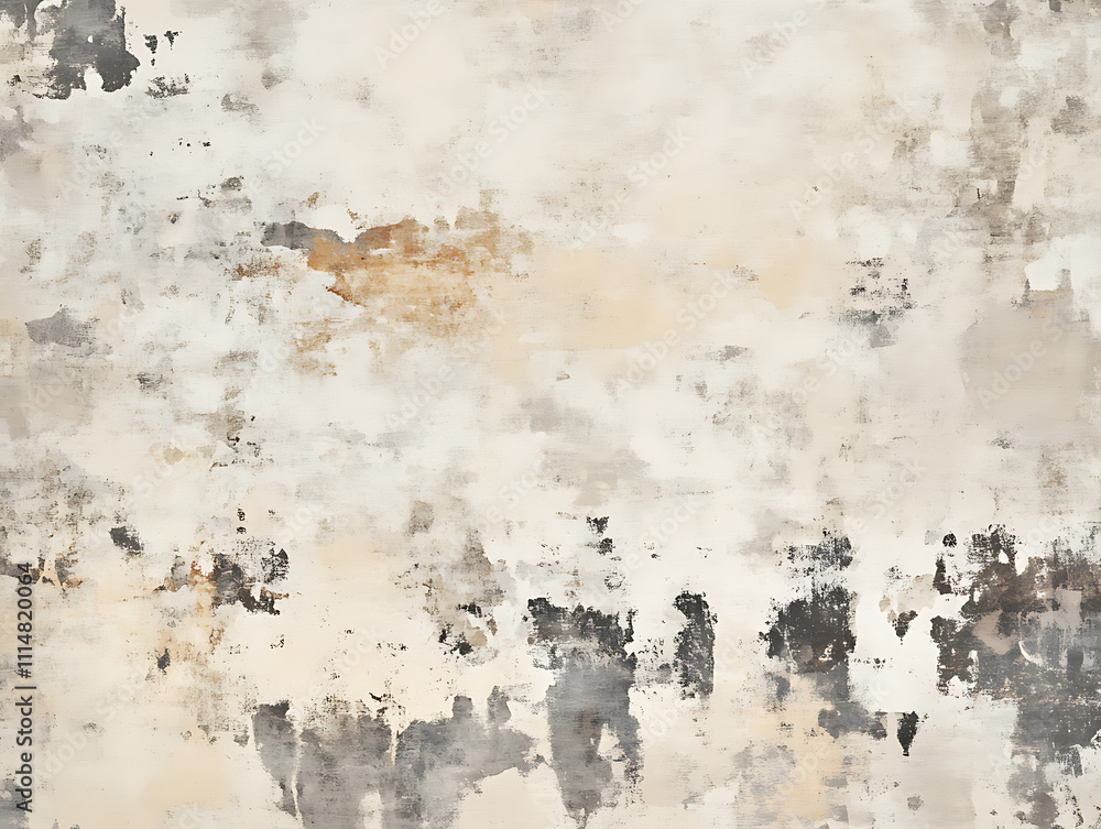 Fototapeta premium Old paper faded and worn texture background with muted colors, beige, cream white and light grey