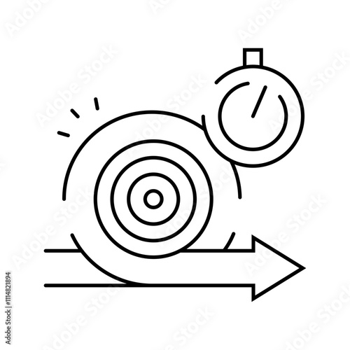 focus sprints time management line icon vector. focus sprints time management sign. isolated contour symbol black illustration