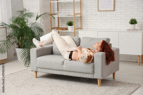 Relaxed young woman resting...