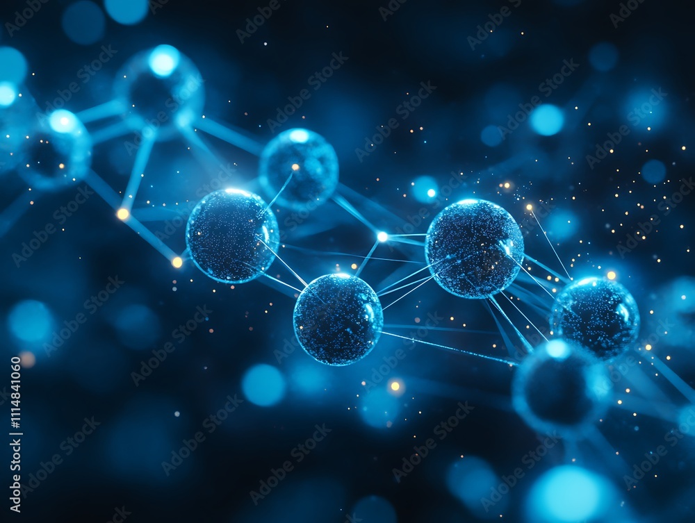 custom made wallpaper toronto digitalMolecular Structure Futuristic Biotechnology Nanotechnology Glowing Advanced Scientific Concepts Innovation Design image