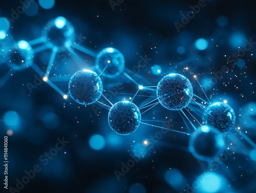 Wallpaper Mural Molecular Structure Futuristic Biotechnology Nanotechnology Glowing Advanced Scientific Concepts Innovation Design image Torontodigital.ca