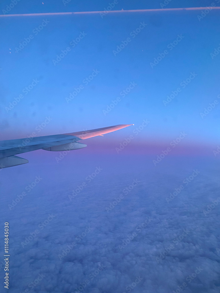Fototapeta premium view from airplane window