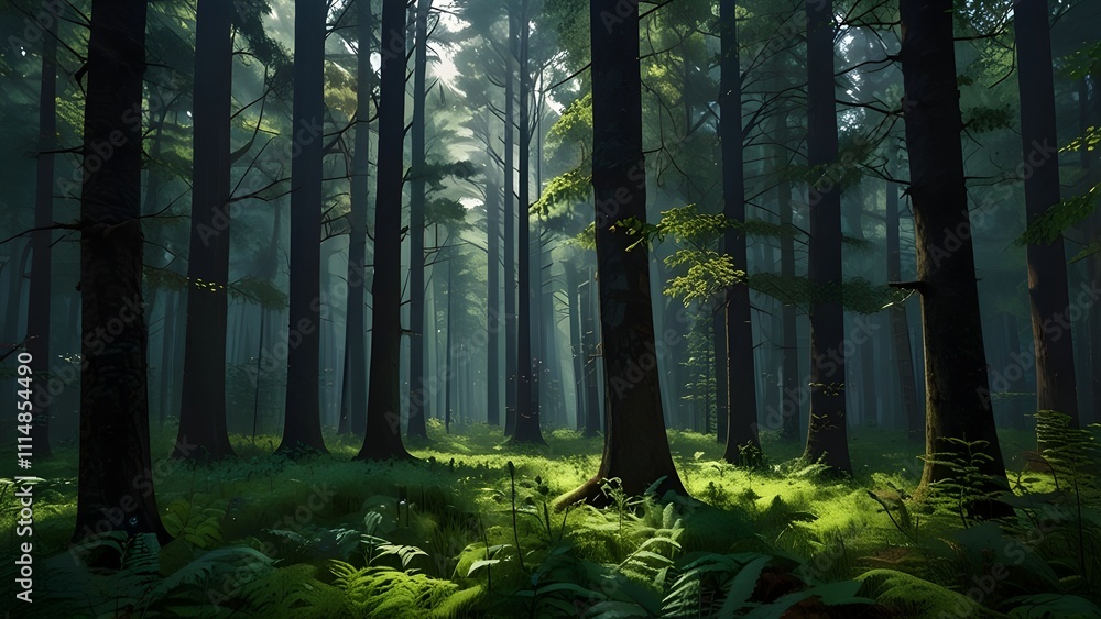 Obraz premium Beautiful Forest Generative A