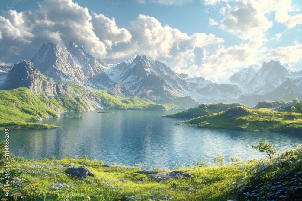 Fototapeta premium lake in the mountains