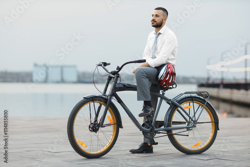 Young businessman with helm...