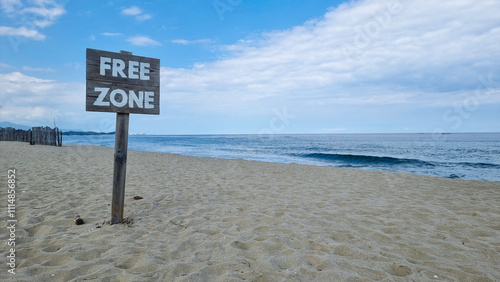 Beach with no one at the end of the season