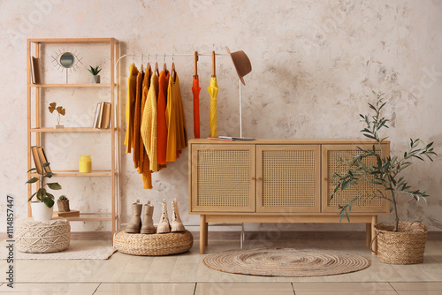 Interior of dressing room w...