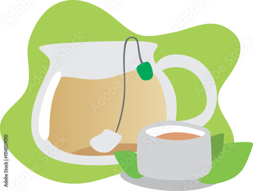 cup of tea and a jar
