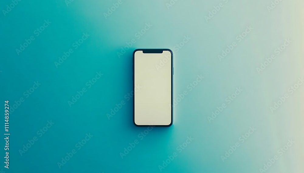 A minimalist smartphone on a gradient background, showcasing its sleek design.