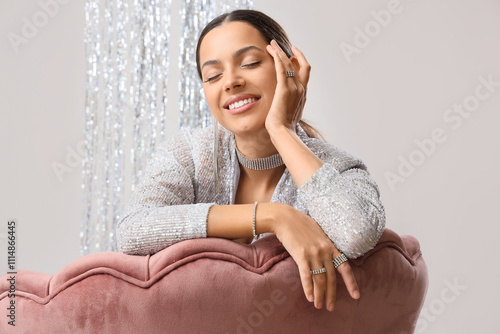Fashionable young woman in ...