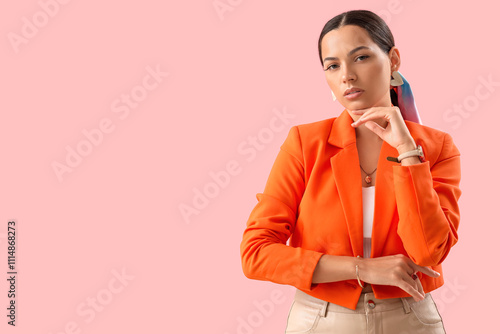 Fashionable young woman in ...