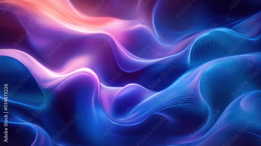 Obraz premium Abstract Wave Shapes Gradient Background Design for Modern Business Presentation
