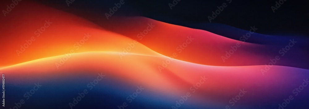 Obraz premium Vibrant Gradient Abstract Background with Smooth Transitions in Orange Red and Blue Grainy Texture
