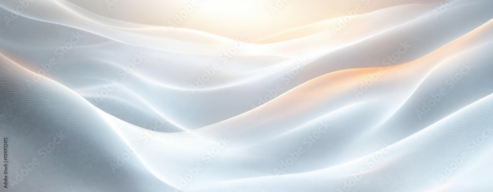 Obraz premium minimalistic abstract white background with smooth flowing curves and soft lighting for artistic design and decoration