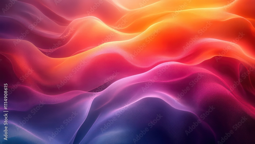 Fototapeta premium Vibrant Colorful Abstract Gradient Background Summer Design Pattern Texture with Smooth Blends and Organic Curves