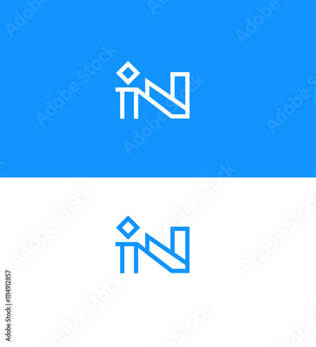 NI, IN Letter Logo Template