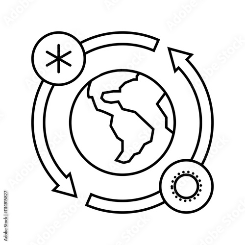 climate resilience energy policy line icon vector. climate resilience energy policy sign. isolated contour symbol black illustration
