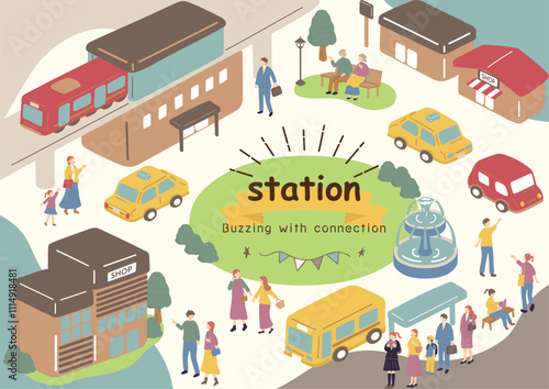 駅前の風景