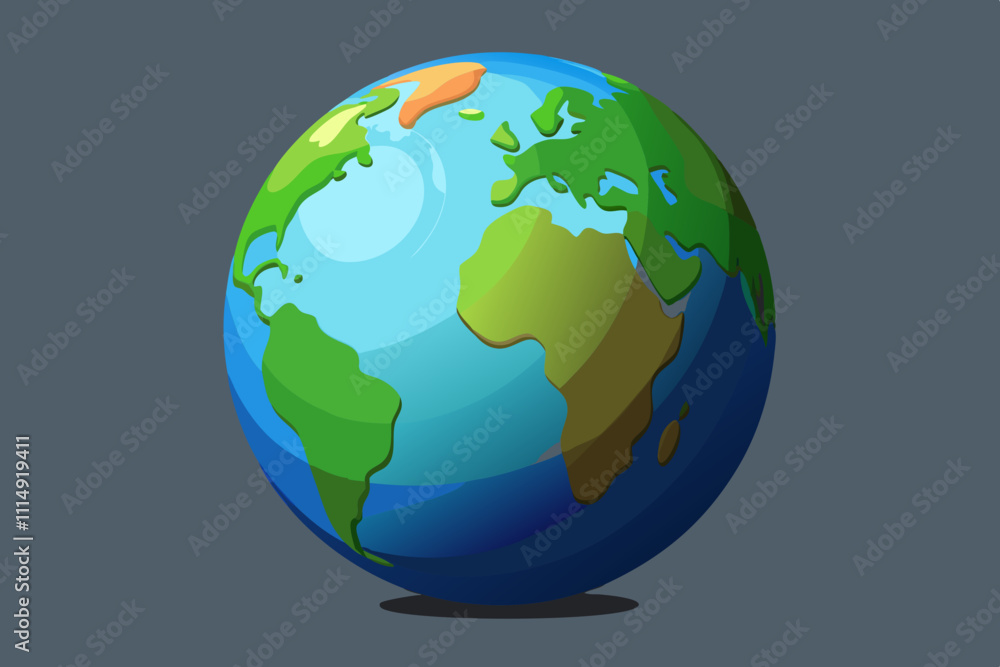 The Earth planet isolated on a white background vector art illustration The Earth planet isolated on a white background vector art illustration