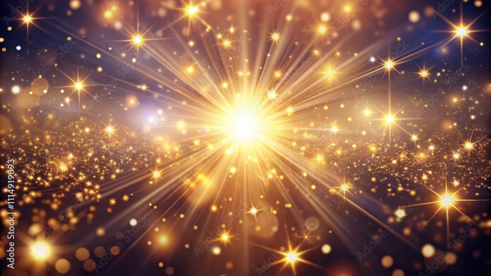 Fototapeta premium Modern beauty star particles shining in ethereal light, beauty, modern, star, particles, glowing, ethereal, light