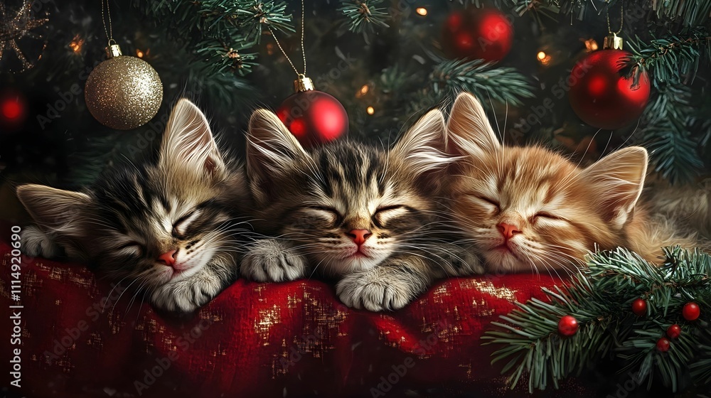 Obraz premium Christmas Cat