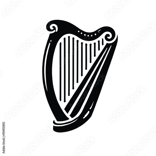 Irish Harp Silhouette