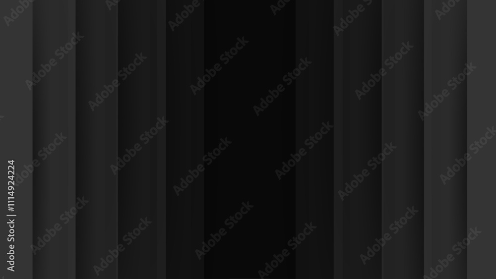 Obraz premium Abstract dark black papercut geometric background. Modern futuristic background with shadow and gradient black gray