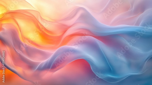 Wallpaper Mural Abstract Fluid Art Background with Soft Pastel Colors and Smooth Curves Torontodigital.ca