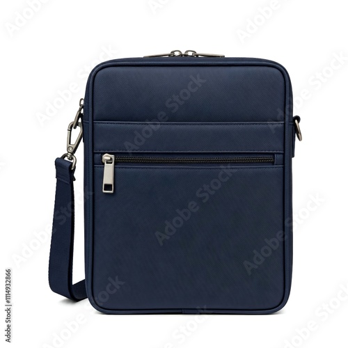 Classic Navy Sling Bag with Polished Hardware photo