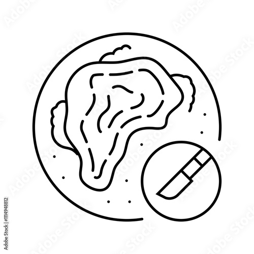 debridement surgery line icon vector. debridement surgery sign. isolated contour symbol black illustration