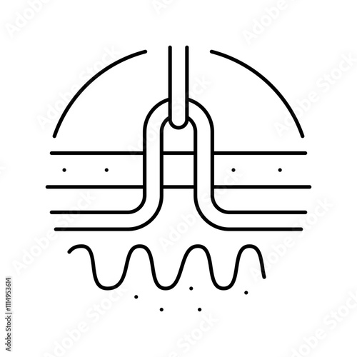 percutaneous nephrolithotomy line icon vector. percutaneous nephrolithotomy sign. isolated contour symbol black illustration