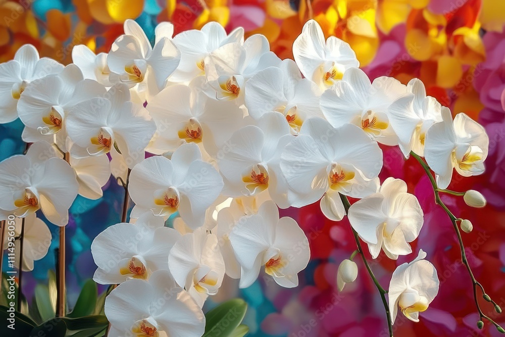 Fototapeta premium Orchids Celebration in a Serene Garden