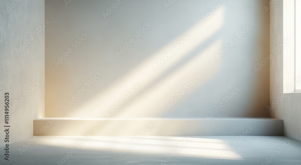 Minimal Abstract Light Blue Background for Indoor Product Presentation Soft Shadows and Light Through Window on Smooth Surface Minimal Abstract Light Blue Background for Indoor Product Presentation Soft Shadows and Light Through Window on Smooth Surface