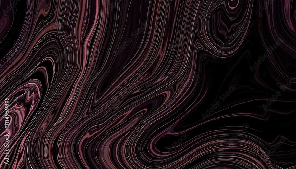 Fototapeta premium Abstract Dark Maroon Swirling Lines Pattern Design