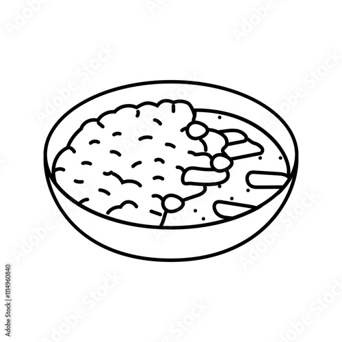 massaman curry thai cuisine line icon vector. massaman curry thai cuisine sign. isolated contour symbol black illustration