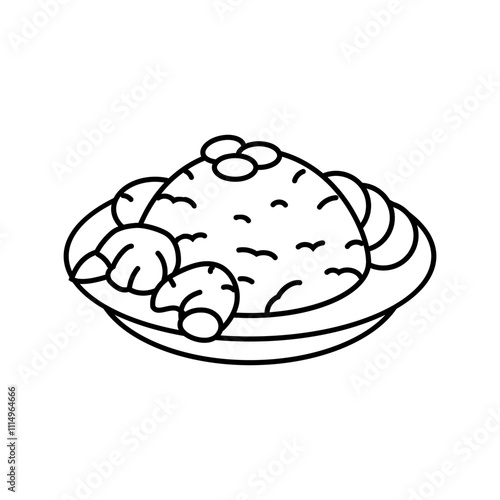 tom kha gai thai cuisine line icon vector. tom kha gai thai cuisine sign. isolated contour symbol black illustration
