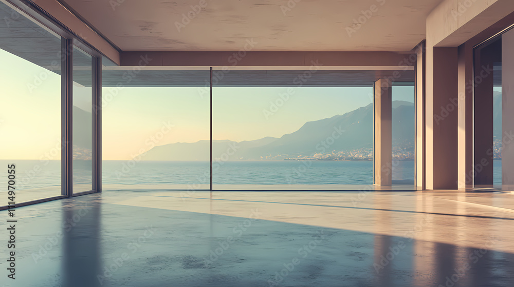Fototapeta premium Minimalist Lakeview Window