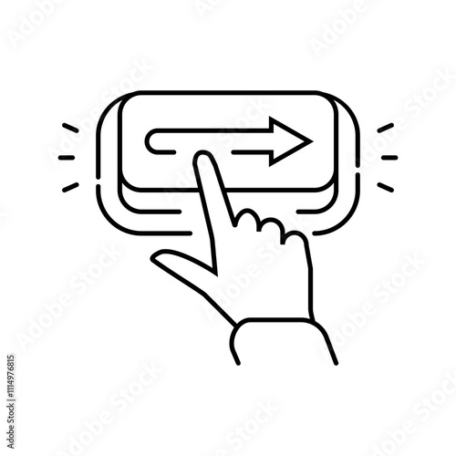 affordance ux ui design line icon vector. affordance ux ui design sign. isolated contour symbol black illustration